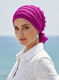 Abbey Cap Ruffle Magenta