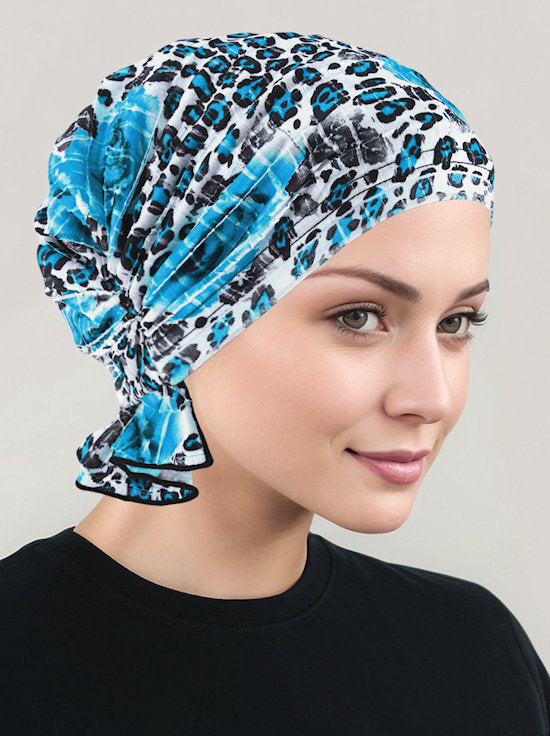 Abbey Cap Ruffle Blue Rose