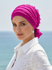 Abbey Cap Ruffle Hot Pink