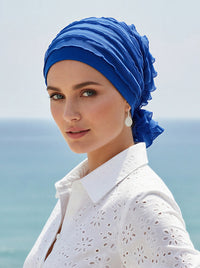 Abbey Cap Ruffle Royal Blue