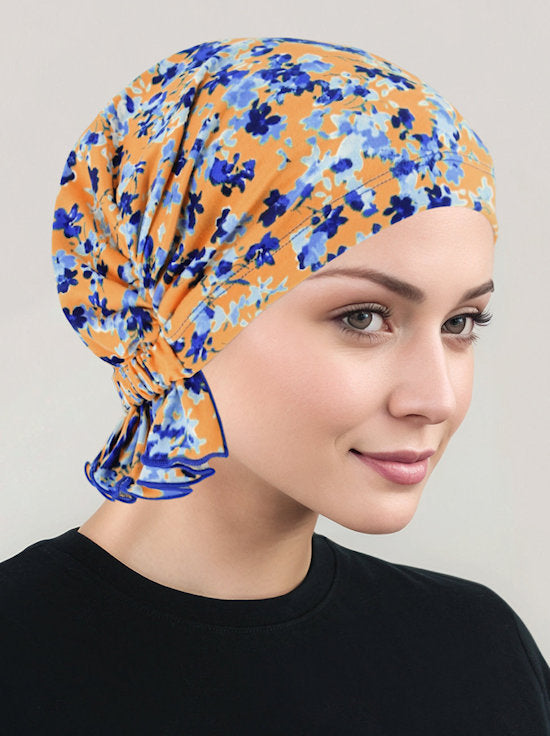 Abbey Cap Blue Amber Floral
