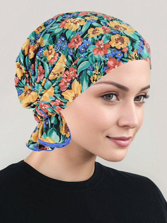 Abbey Cap Yellow Green Spring Floral