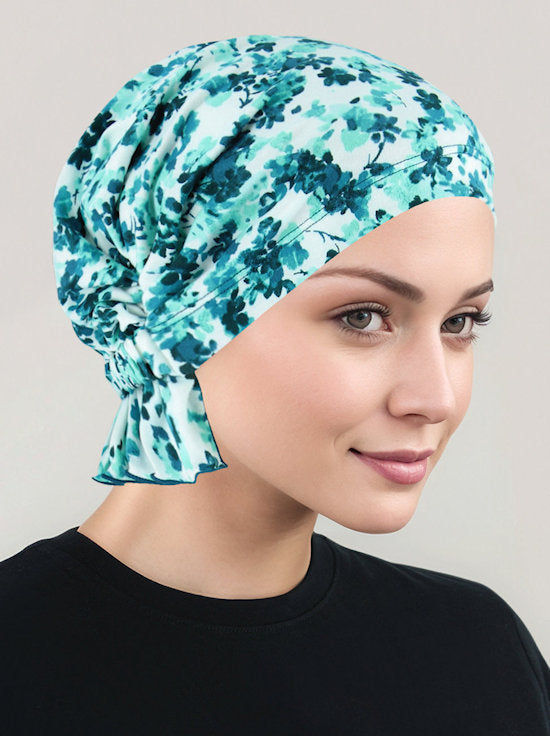 Abbey Cap Mint Green Floral