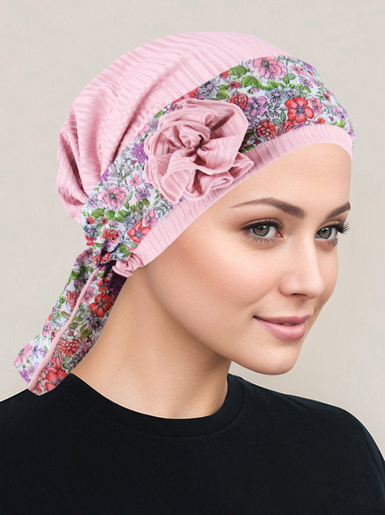 Josie Turban Rosette Sash Baby Pink