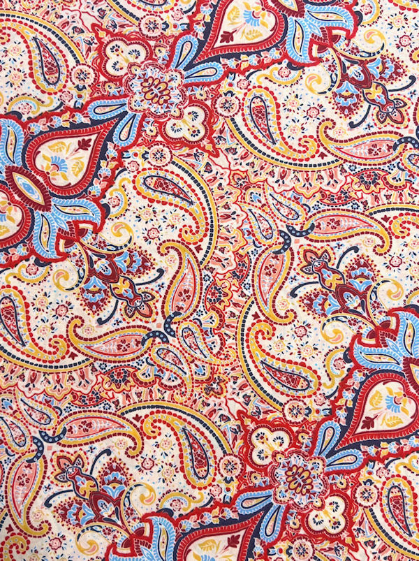 Shorty Scarf Americana Red Paisley