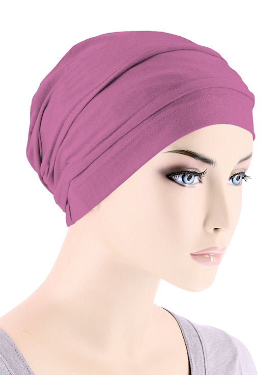 Bamboo Pleated Cap Rose Pink