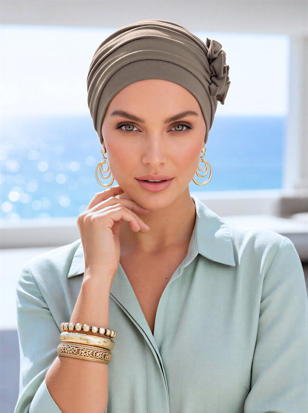 Bamboo Fringe Cap Coco Brown (lined)