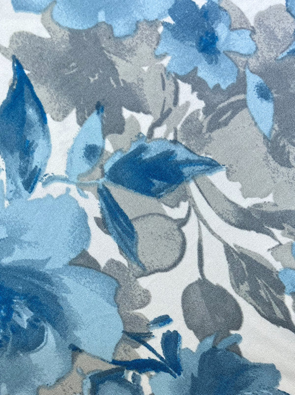 Bella Scarf Blue Gray Water Floral