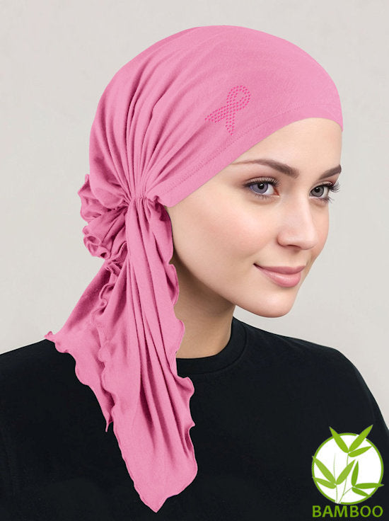 Bella Scarf Bamboo Cashmere Pink Pink Ribbon