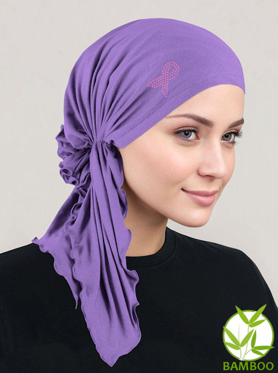 Bella Scarf Bamboo Lilac Pink Ribbon