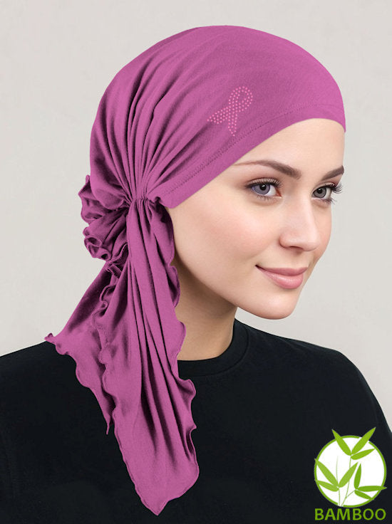 Bella Scarf Bamboo Rose Pink Pink Ribbon