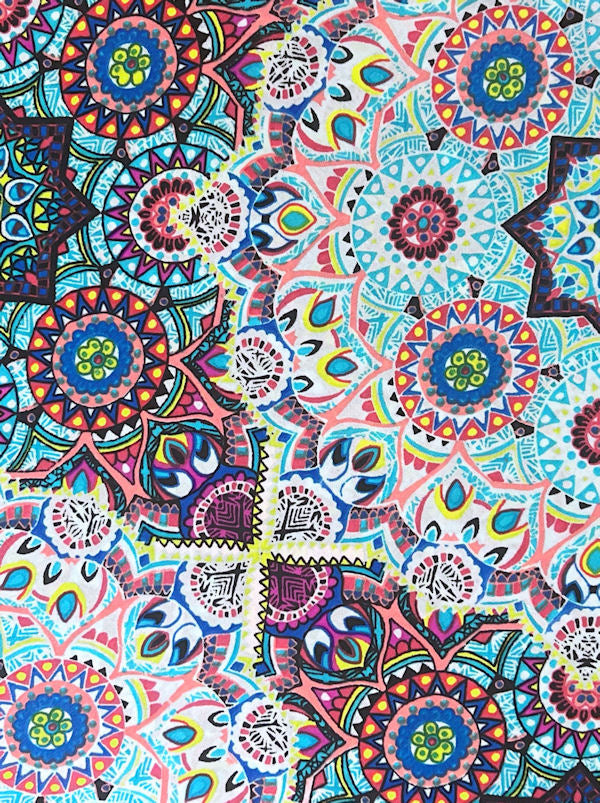 Shorty Scarf Blue Medallion