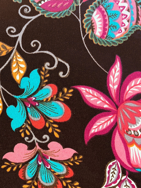 Abbey Cap in Brown Vintage Paisley