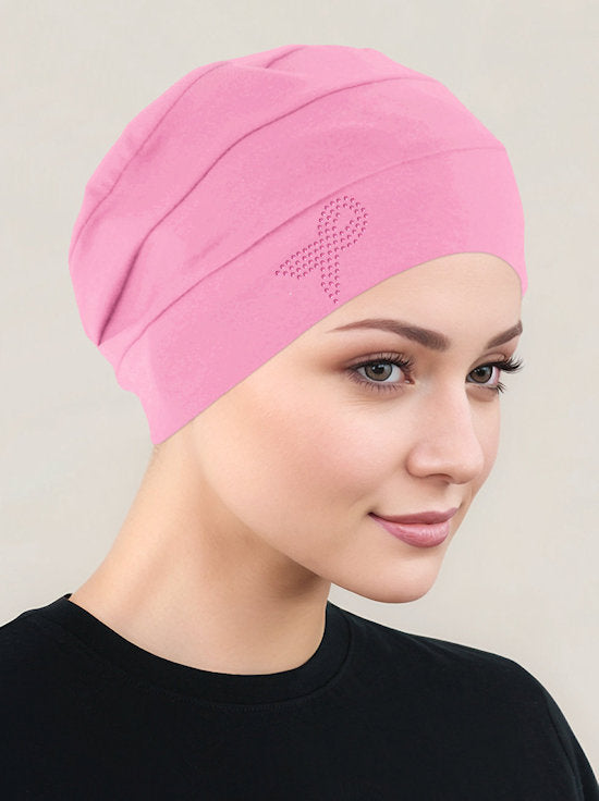 Cloche Cap Light Pink Pink Ribbon