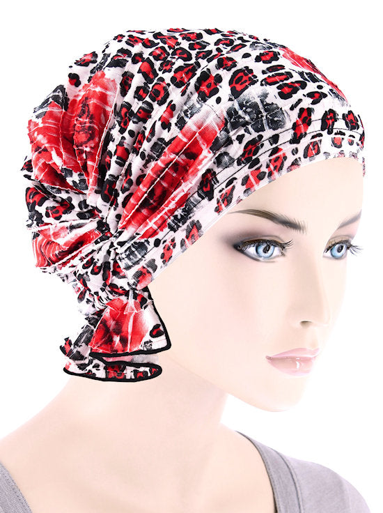 Abbey Cap Ruffle Red Rose