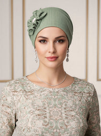 Josie Turban Ribbed Sage Green