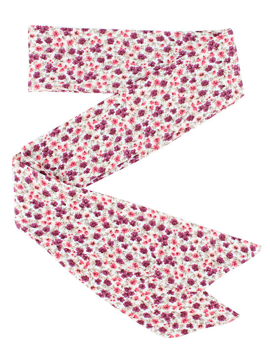 Headband Sash Pink Dainty Floral