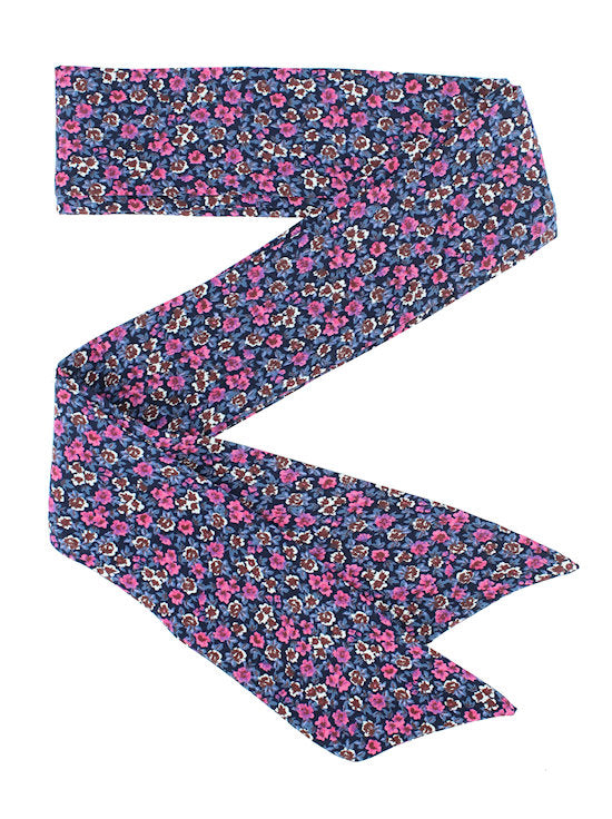 Headband Sash Navy Dainty Floral