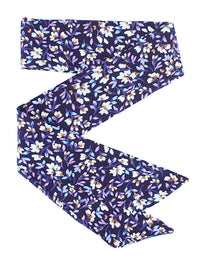 Headband Sash Navy Ditsy Floral