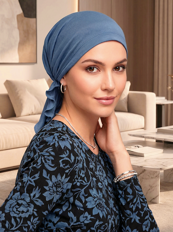 Bamboo Shorty Scarf Indigo Blue