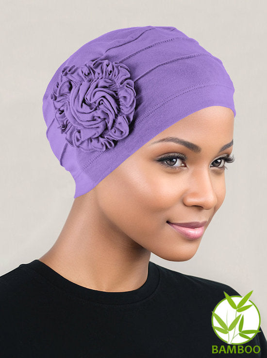 Bamboo Pleated Sunflower Cap Lilac