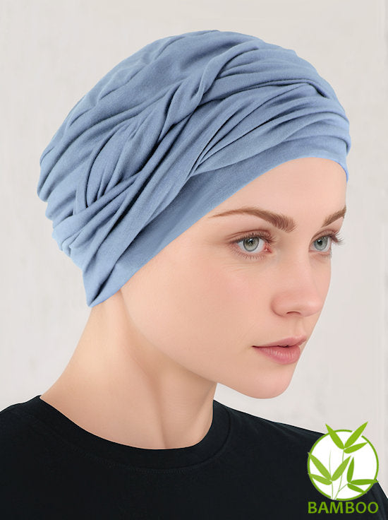 Bamboo Twisty Turban Dusty Blue