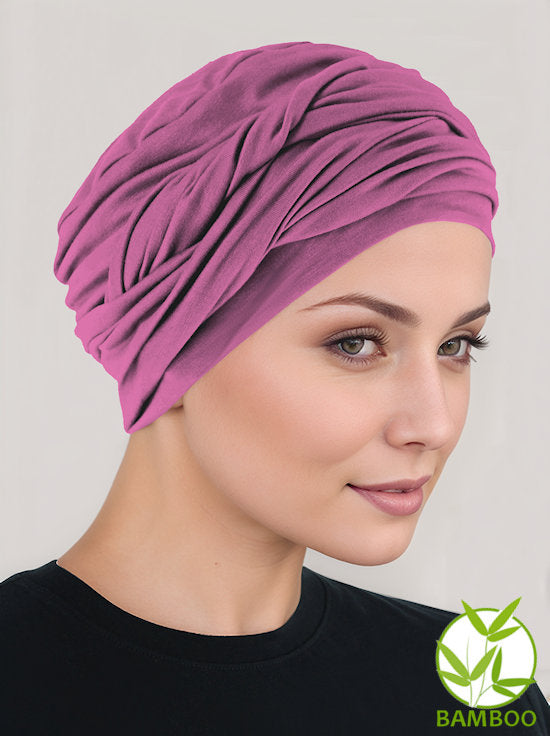 Bamboo Twisty Turban Rose Pink