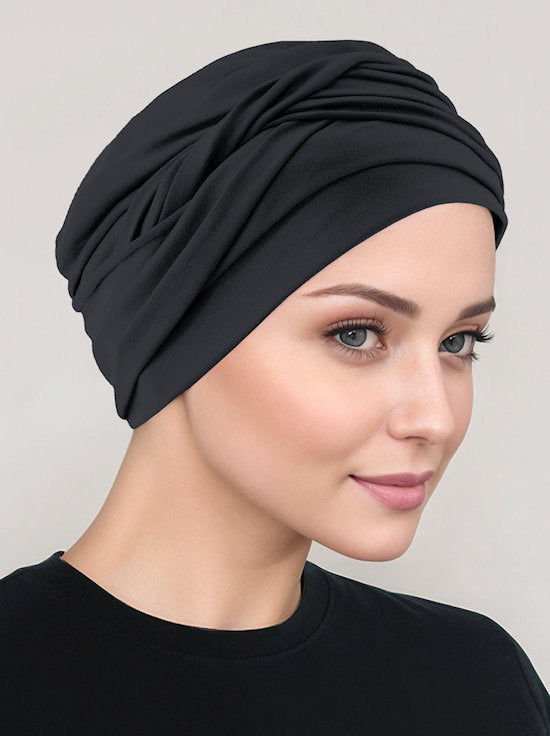 Twisty Turban Buttery Soft Black