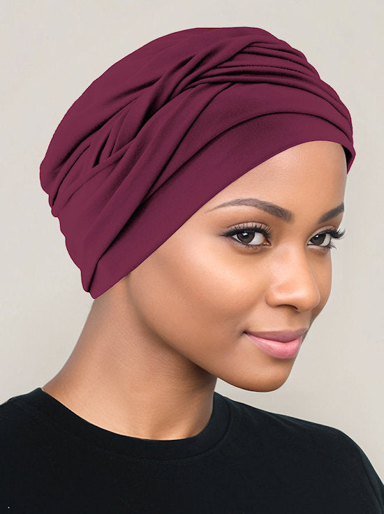 Twisty Turban Buttery Soft Burgundy