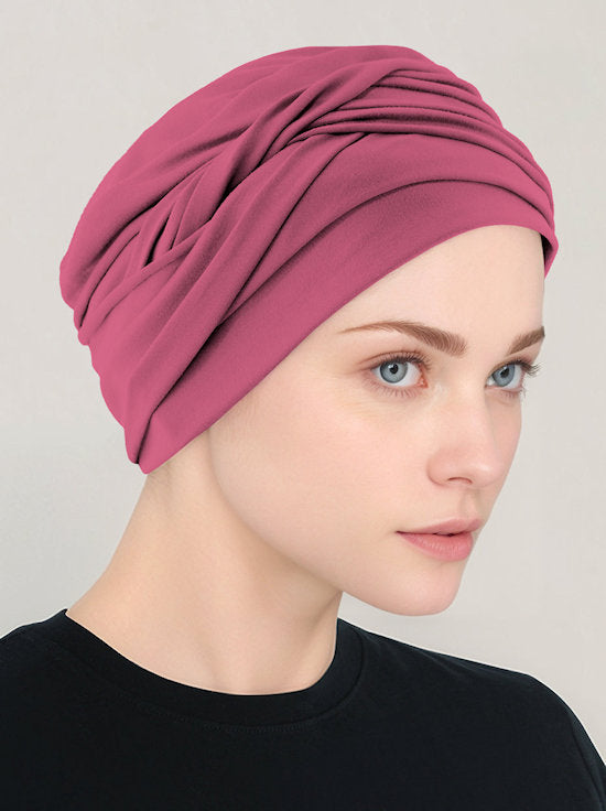 Twisty Turban Buttery Soft Rose Pink
