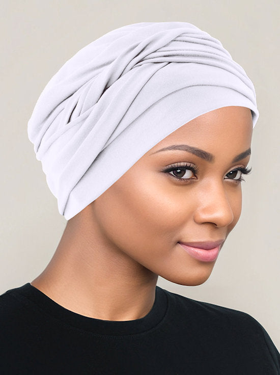 Twisty Turban Buttery Soft White