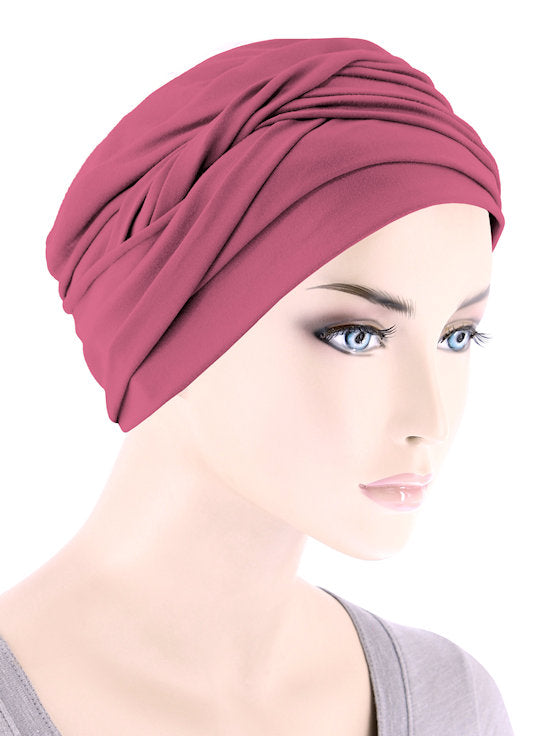 Twisty Turban Buttery Soft Rose Pink