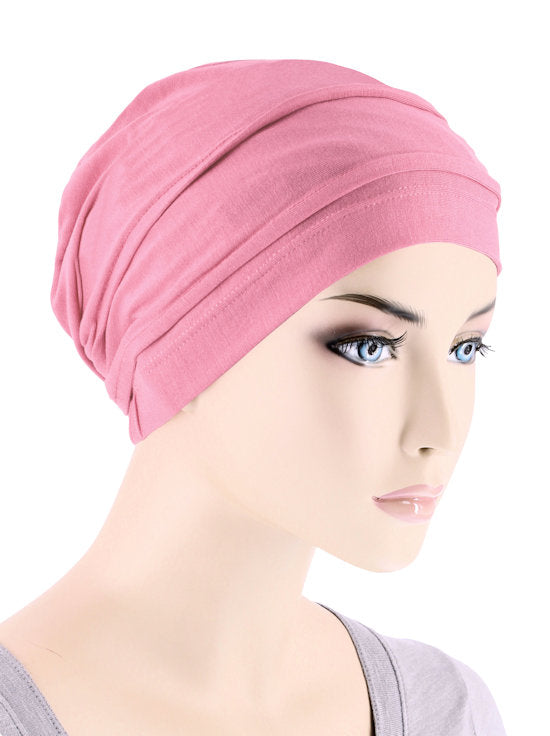 Bamboo Pleated Cap Cashmere Pink