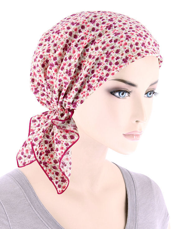 Shorty Scarf Pink Dainty Floral
