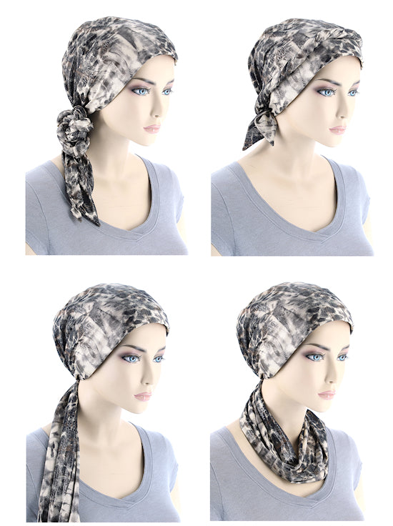Head Wrap Scarf Plisse Rose Pink