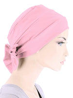 Cloche Bow Cap Light Pink