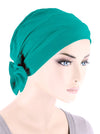 Cloche Bow Cap Turquoise Green