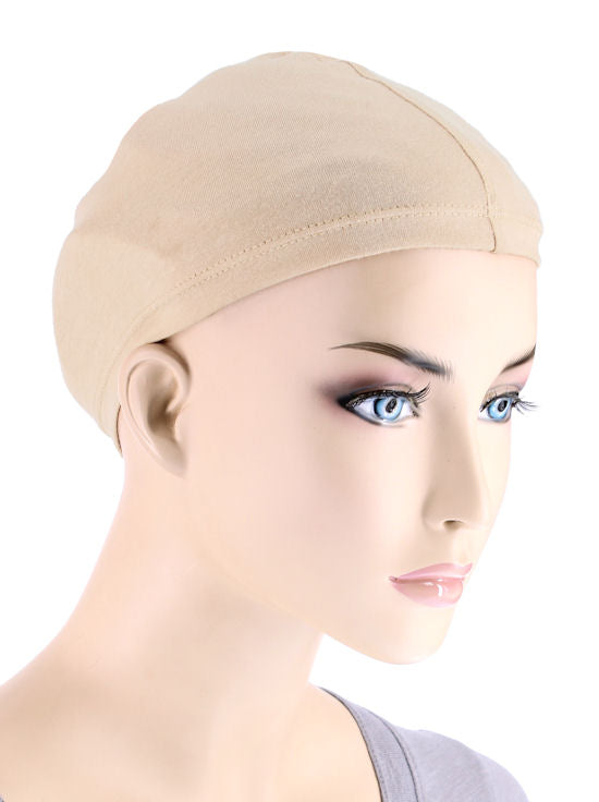 Cotton Wig Liner Beige 2 pc Pack