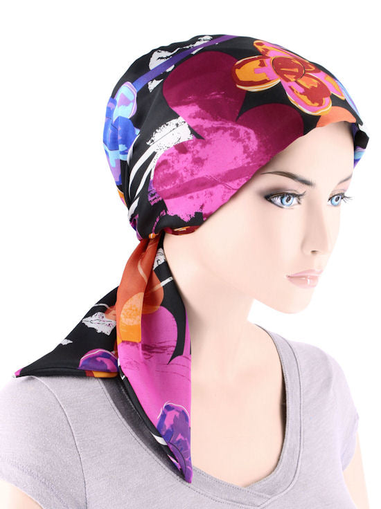 Fashion Scarf Plum Water Floral