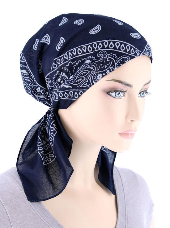 Bandana Scarf Navy Blue